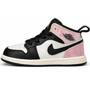Nike Air Jordan 1 Mid TD Retro Toddler/Baby Size 10C Black White Pink Leather
